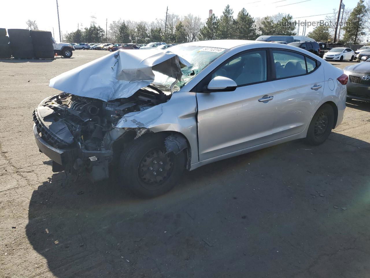 2017 Hyundai Elantra Se Silver vin: 5NPD74LF7HH177101