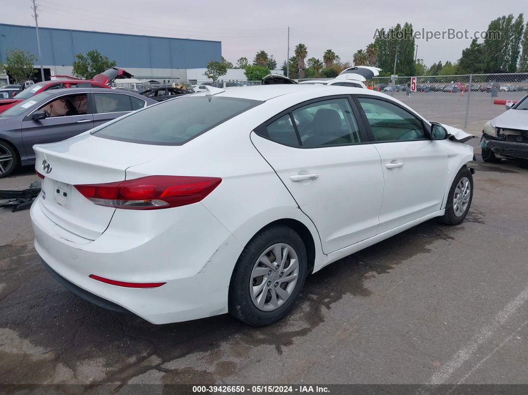 2017 Hyundai Elantra Se White vin: 5NPD74LF7HH198109