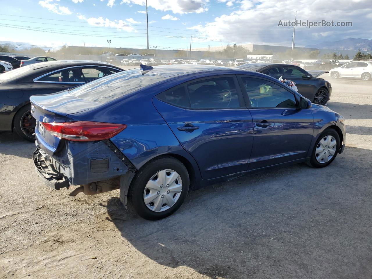 2017 Hyundai Elantra Se Синий vin: 5NPD74LF7HH198319