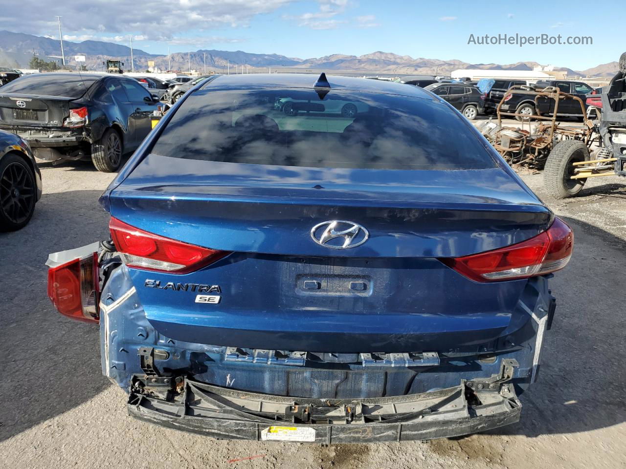 2017 Hyundai Elantra Se Синий vin: 5NPD74LF7HH198319