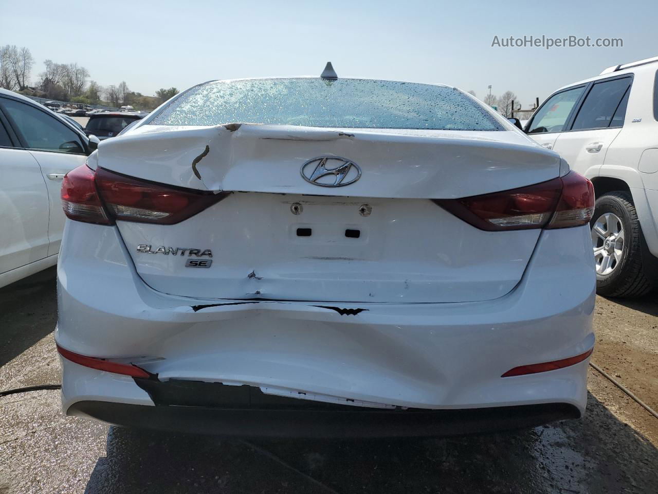 2017 Hyundai Elantra Se White vin: 5NPD74LF7HH199017