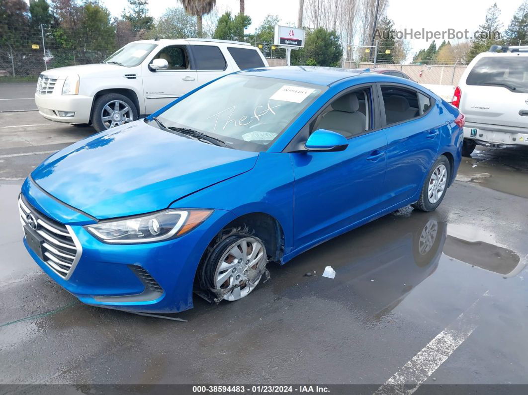 2017 Hyundai Elantra Se Синий vin: 5NPD74LF7HH201400