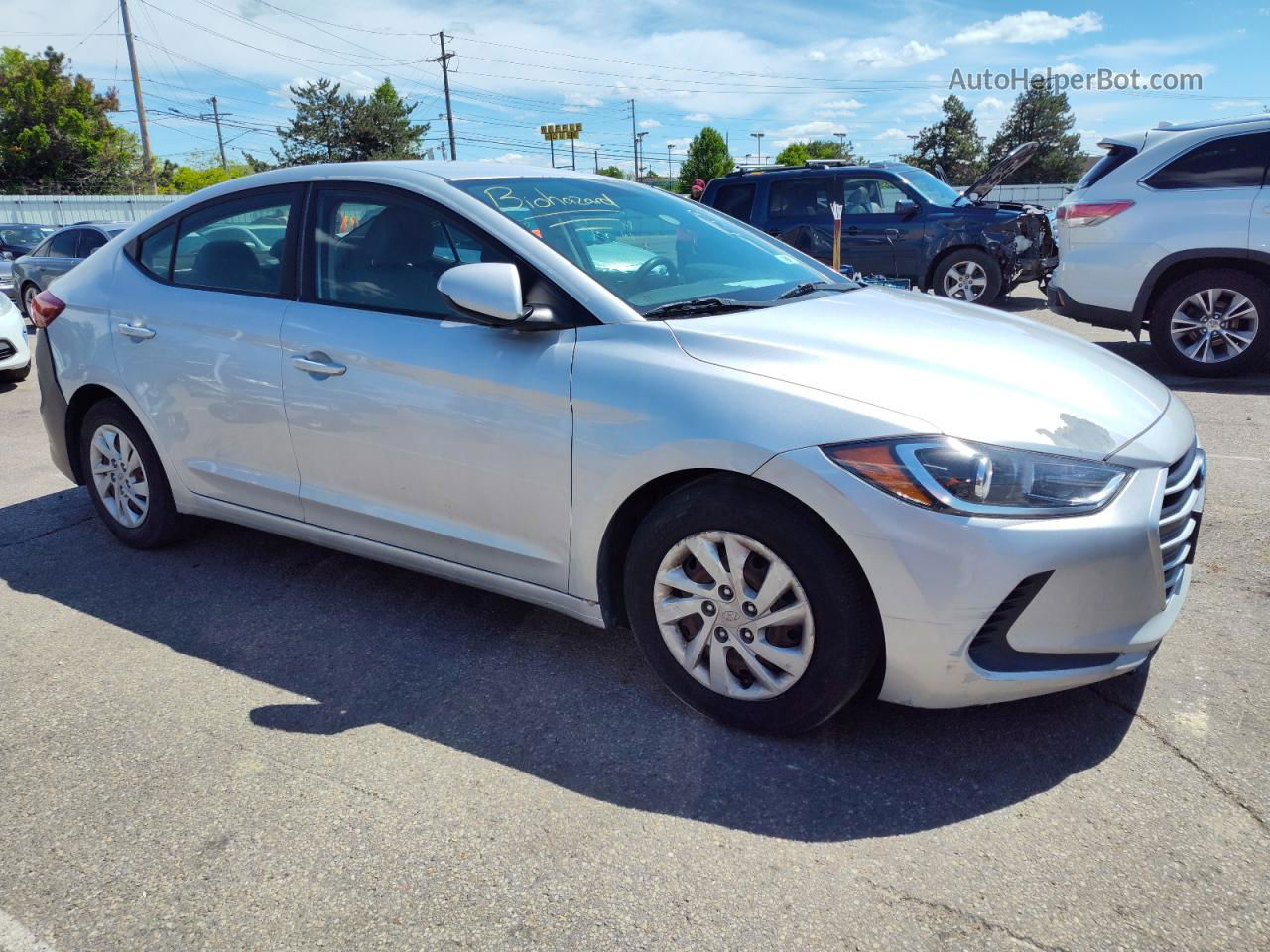 2017 Hyundai Elantra Se Silver vin: 5NPD74LF7HH211280