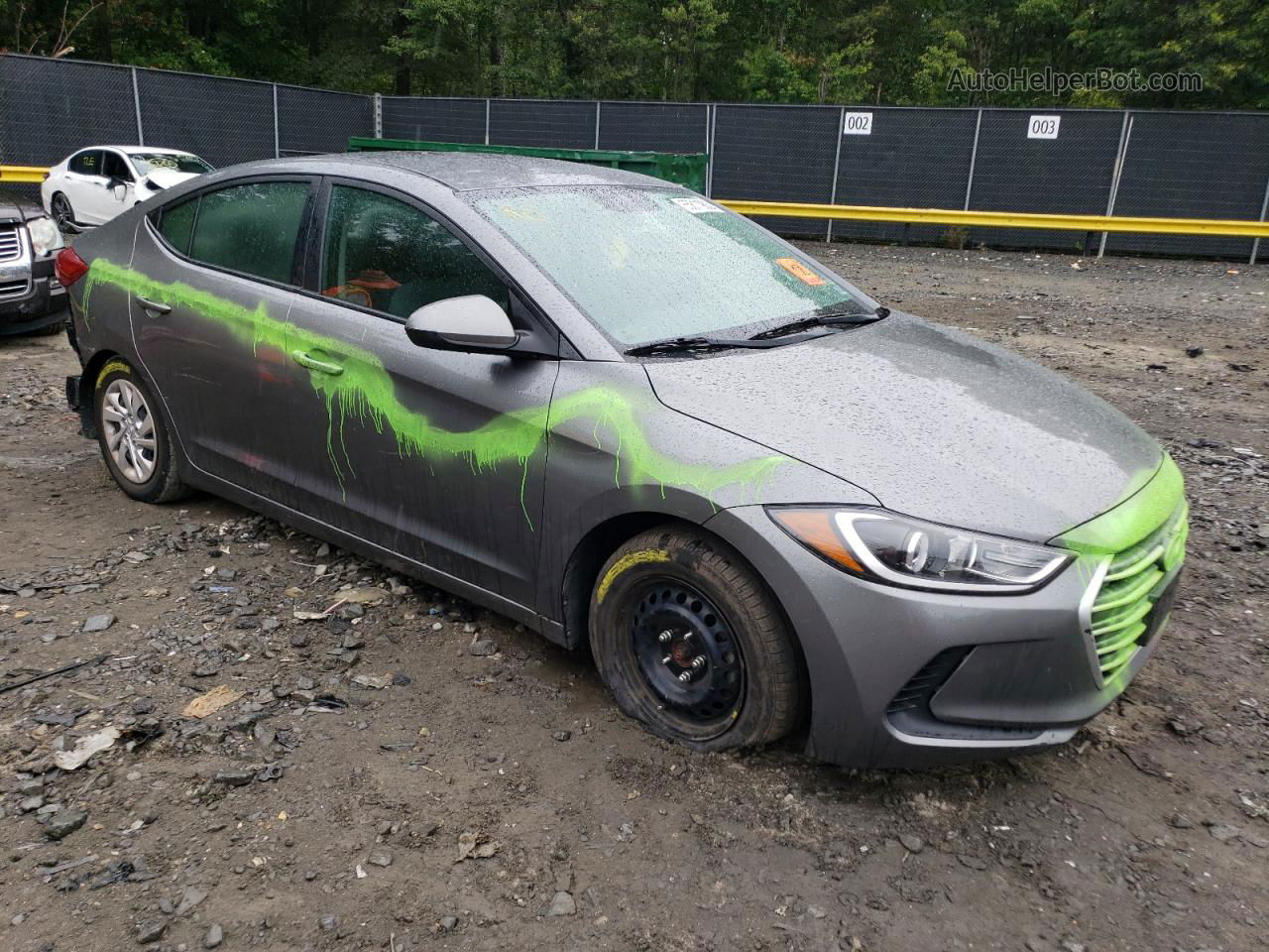 2018 Hyundai Elantra Se Gray vin: 5NPD74LF7JH311935