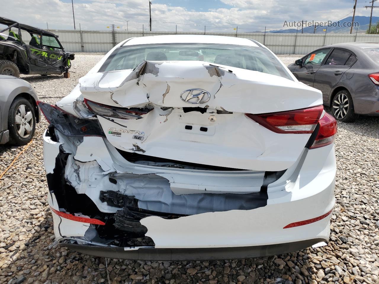 2018 Hyundai Elantra Se White vin: 5NPD74LF7JH321302