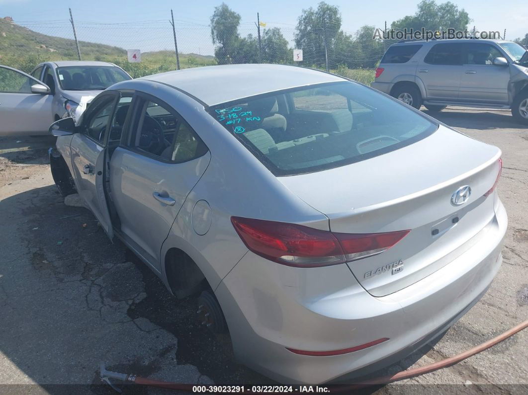 2018 Hyundai Elantra Se Silver vin: 5NPD74LF7JH325639