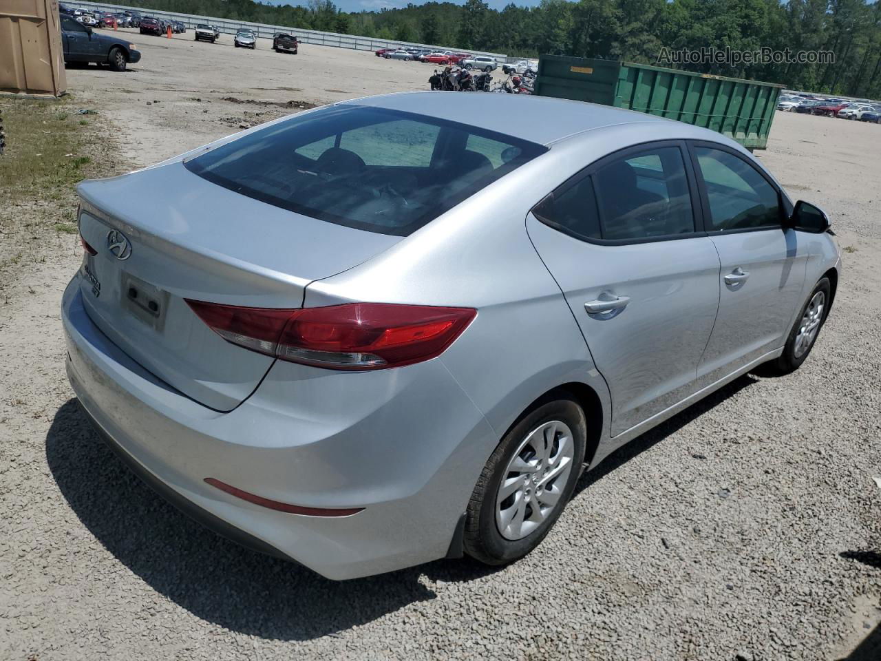 2018 Hyundai Elantra Se Gray vin: 5NPD74LF7JH355658