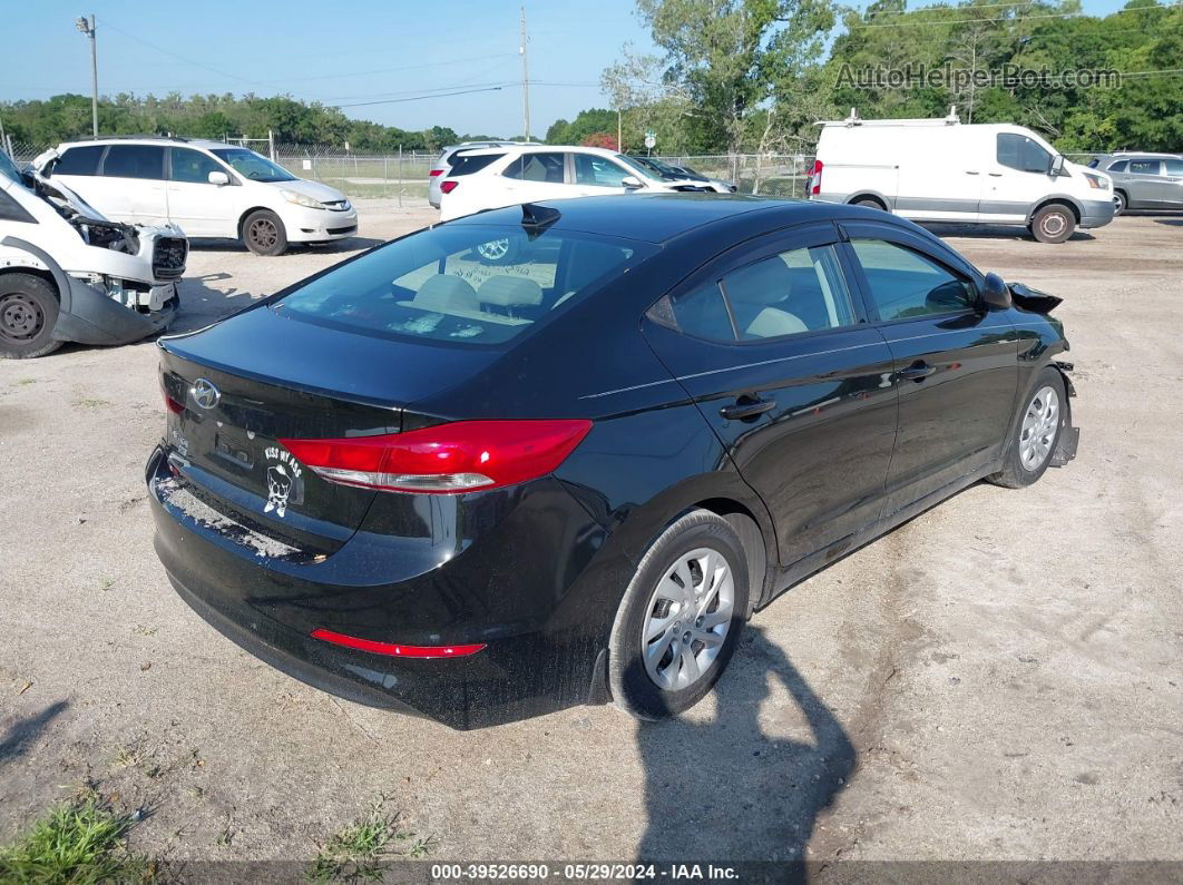 2018 Hyundai Elantra Se Черный vin: 5NPD74LF7JH386442