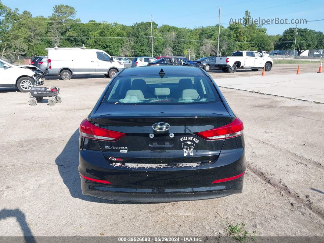 2018 Hyundai Elantra Se Black vin: 5NPD74LF7JH386442