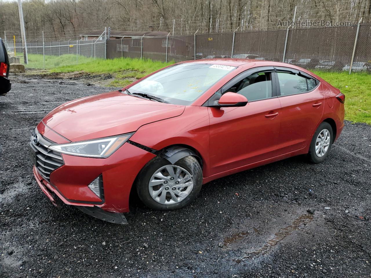 2019 Hyundai Elantra Se Red vin: 5NPD74LF7KH412071