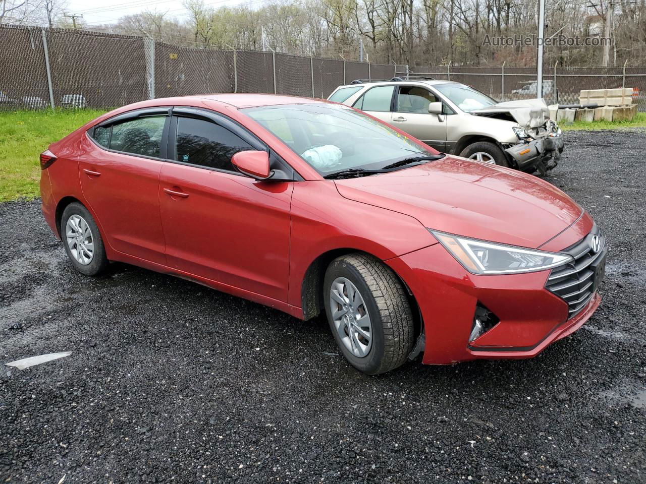 2019 Hyundai Elantra Se Red vin: 5NPD74LF7KH412071