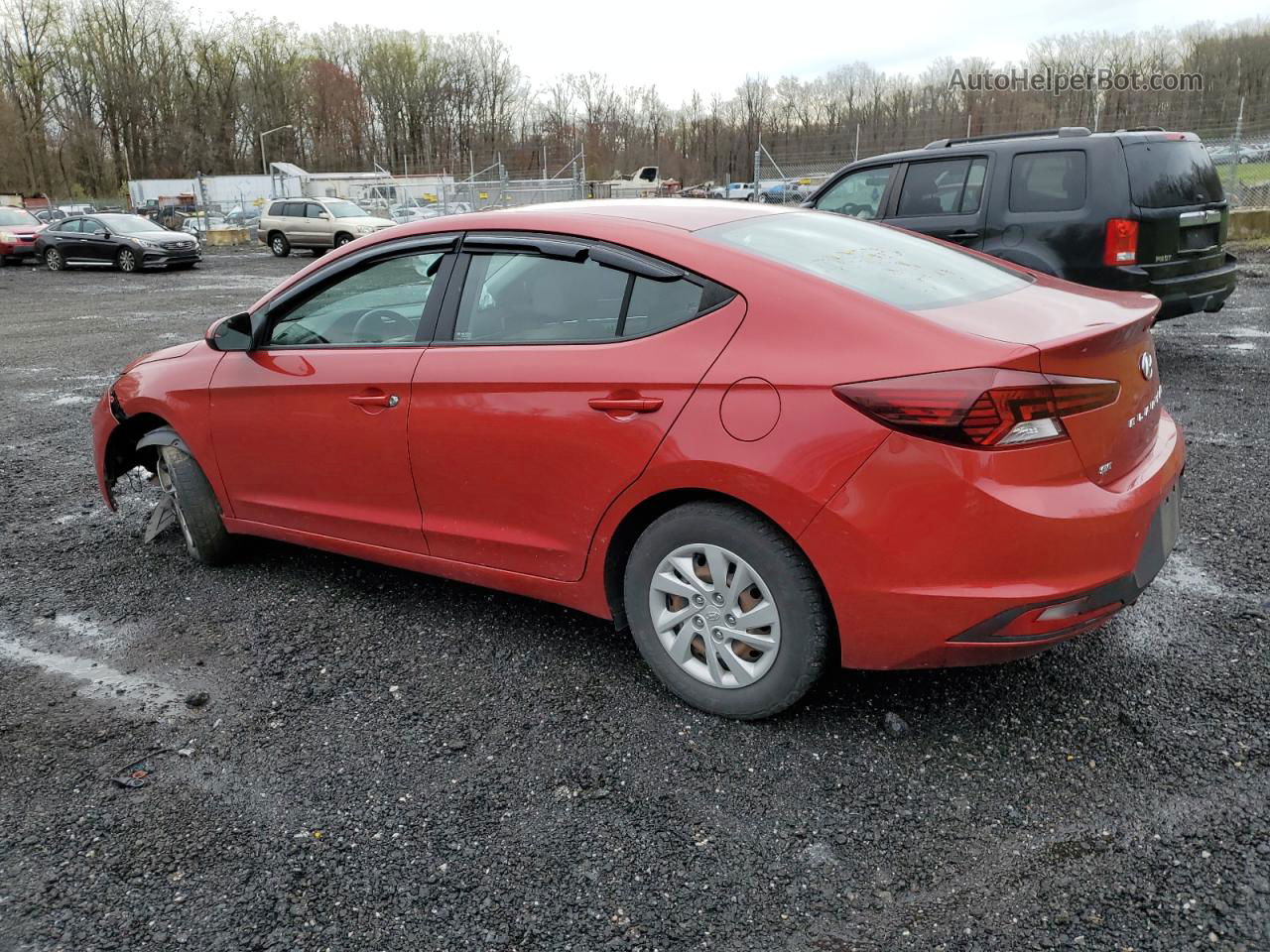 2019 Hyundai Elantra Se Red vin: 5NPD74LF7KH412071