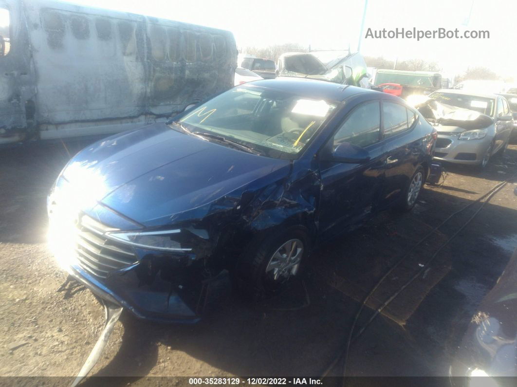 2019 Hyundai Elantra Se Синий vin: 5NPD74LF7KH427055