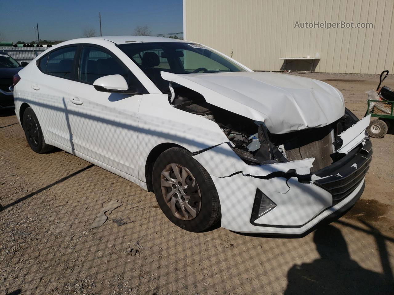 2019 Hyundai Elantra Se White vin: 5NPD74LF7KH435060