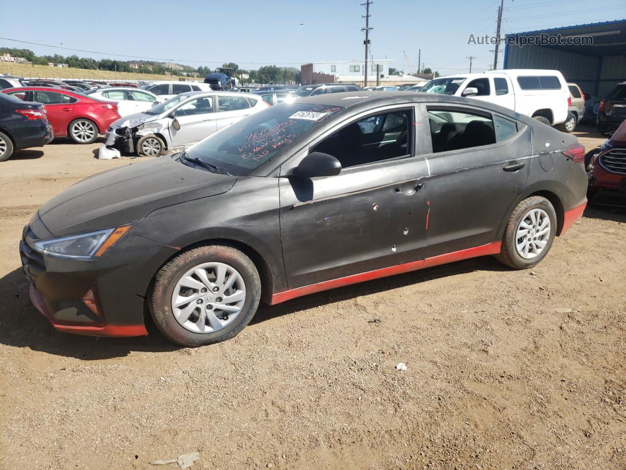 2019 Hyundai Elantra Se White vin: 5NPD74LF7KH466549