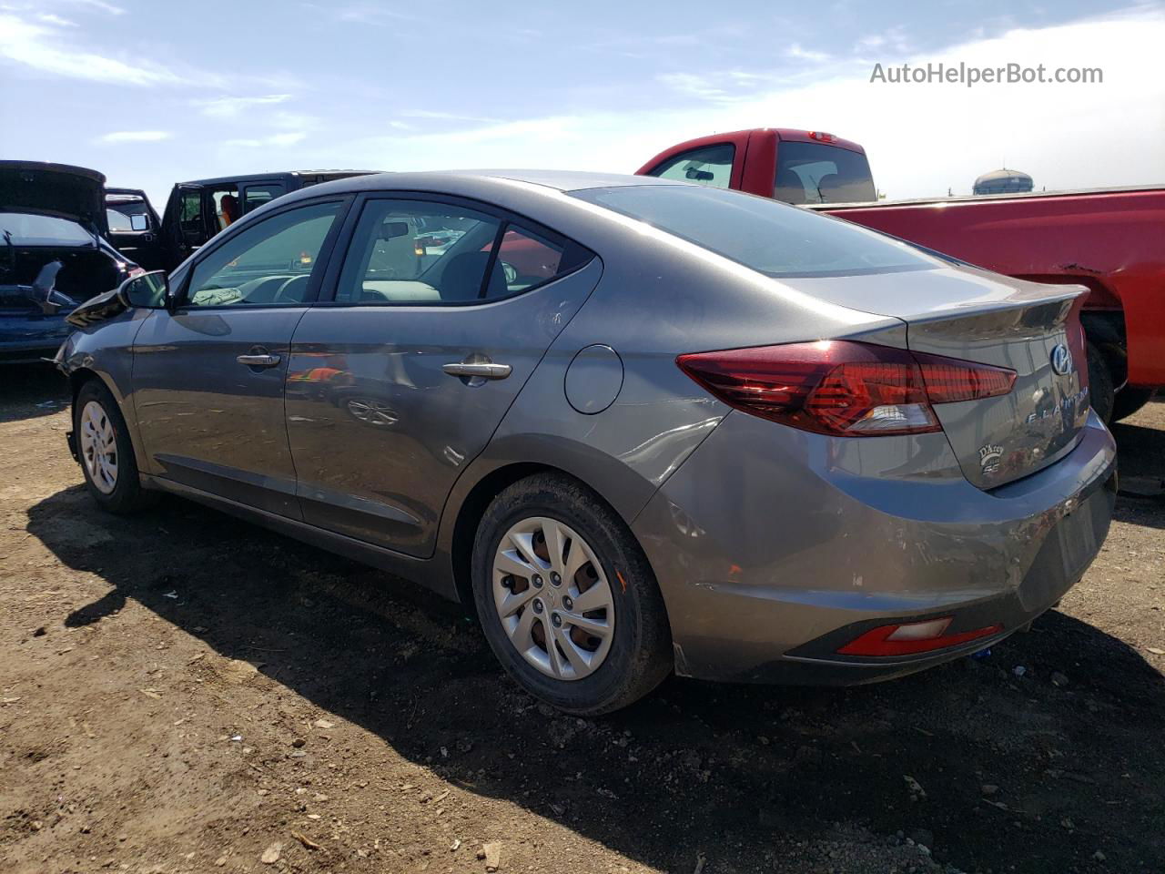 2019 Hyundai Elantra Se Gray vin: 5NPD74LF7KH481021