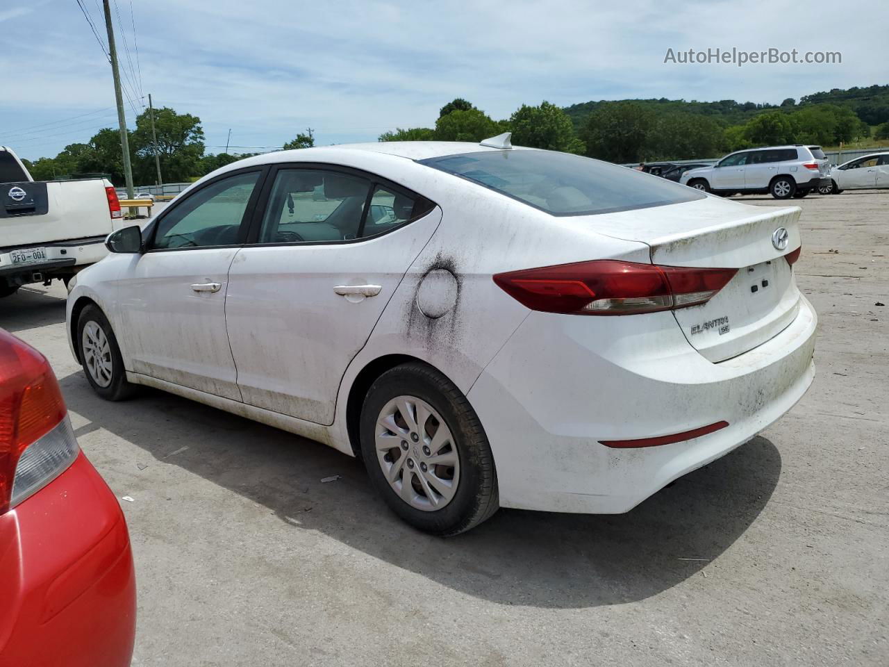 2017 Hyundai Elantra Se White vin: 5NPD74LF8HH103959