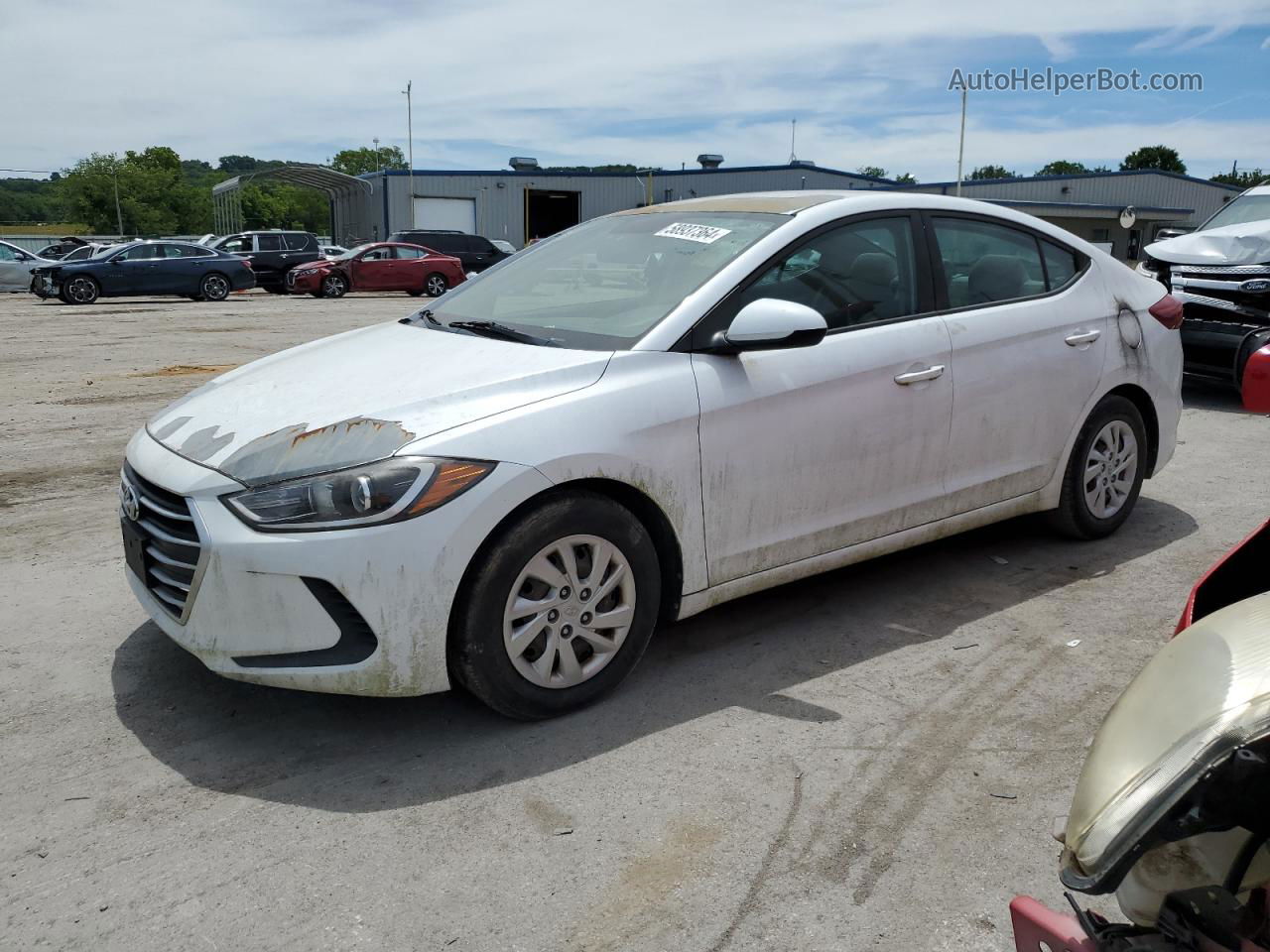 2017 Hyundai Elantra Se White vin: 5NPD74LF8HH103959