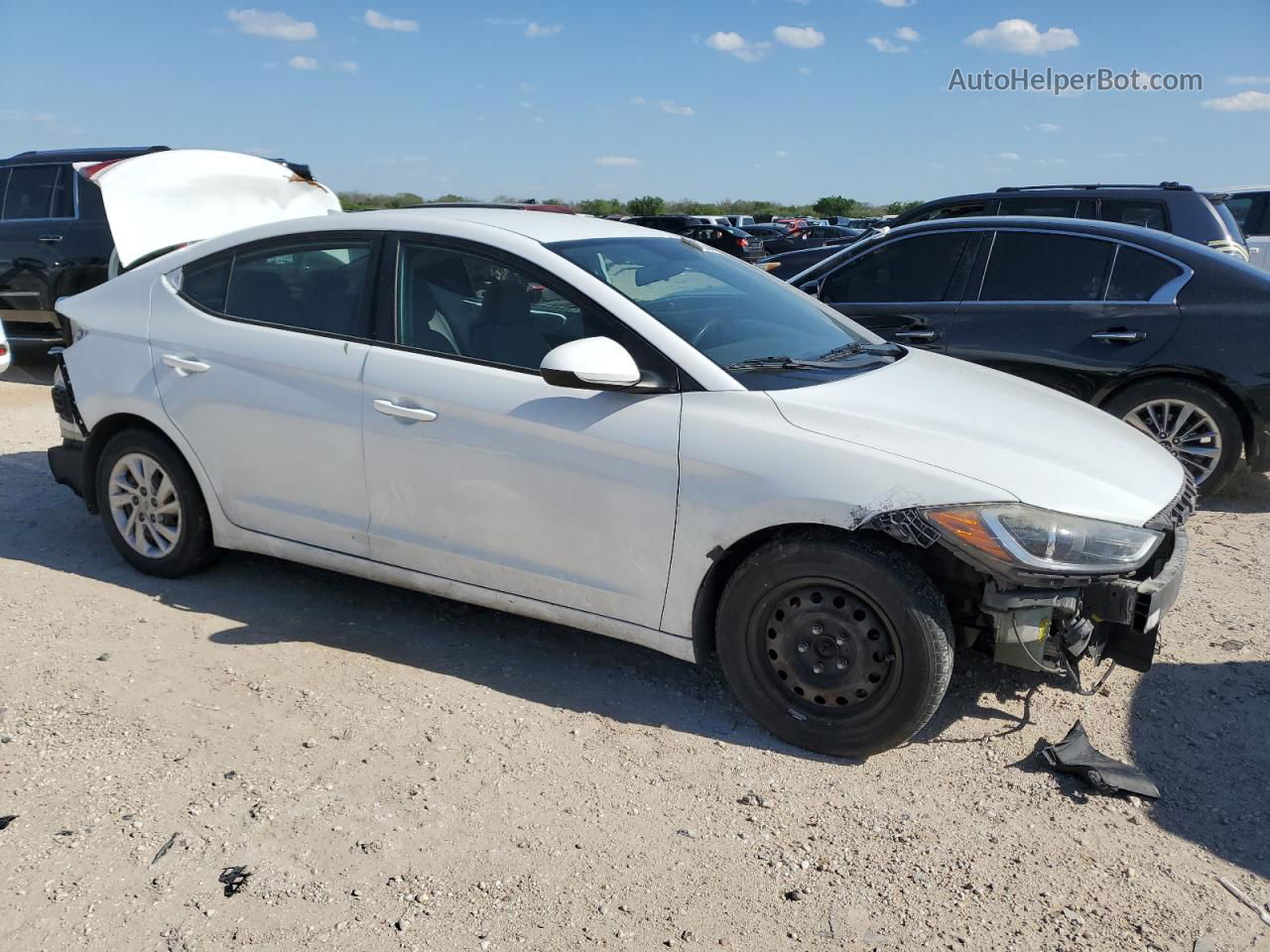 2017 Hyundai Elantra Se White vin: 5NPD74LF8HH113312