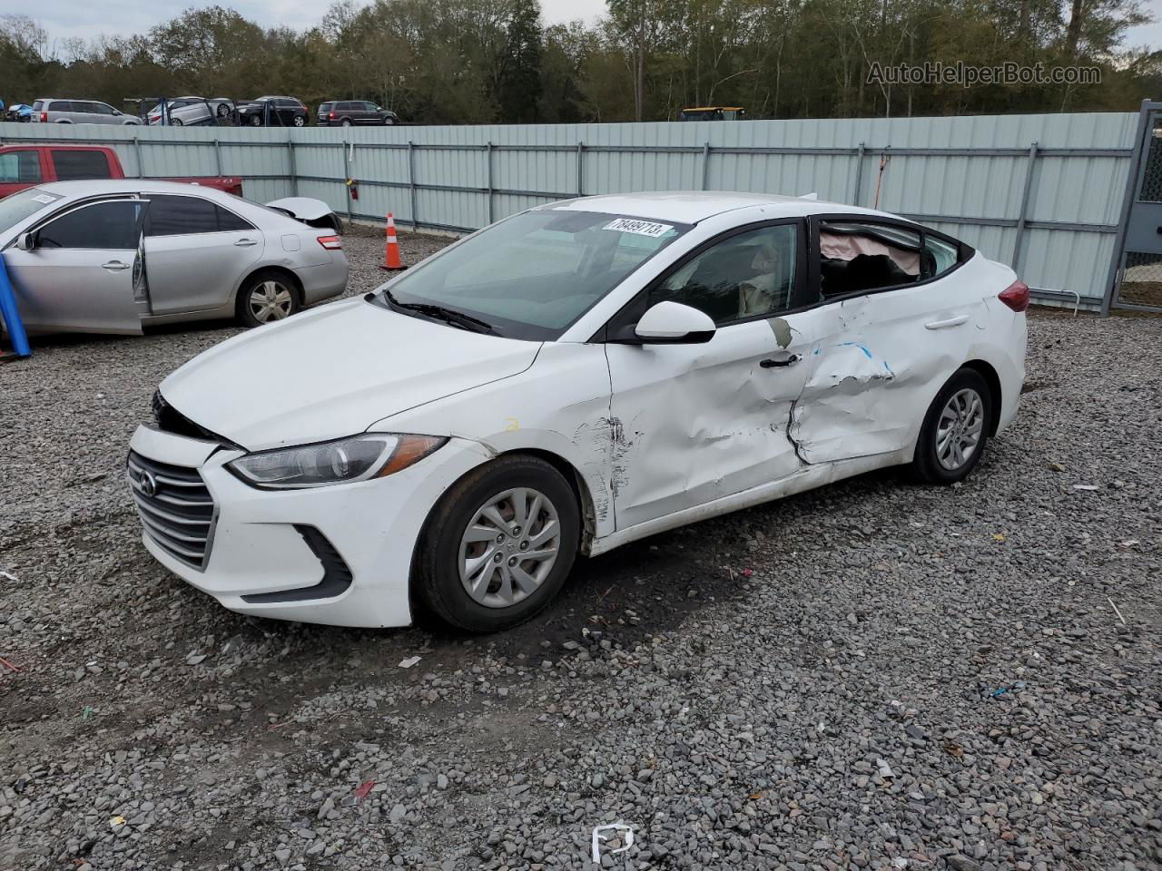 2017 Hyundai Elantra Se White vin: 5NPD74LF8HH126853