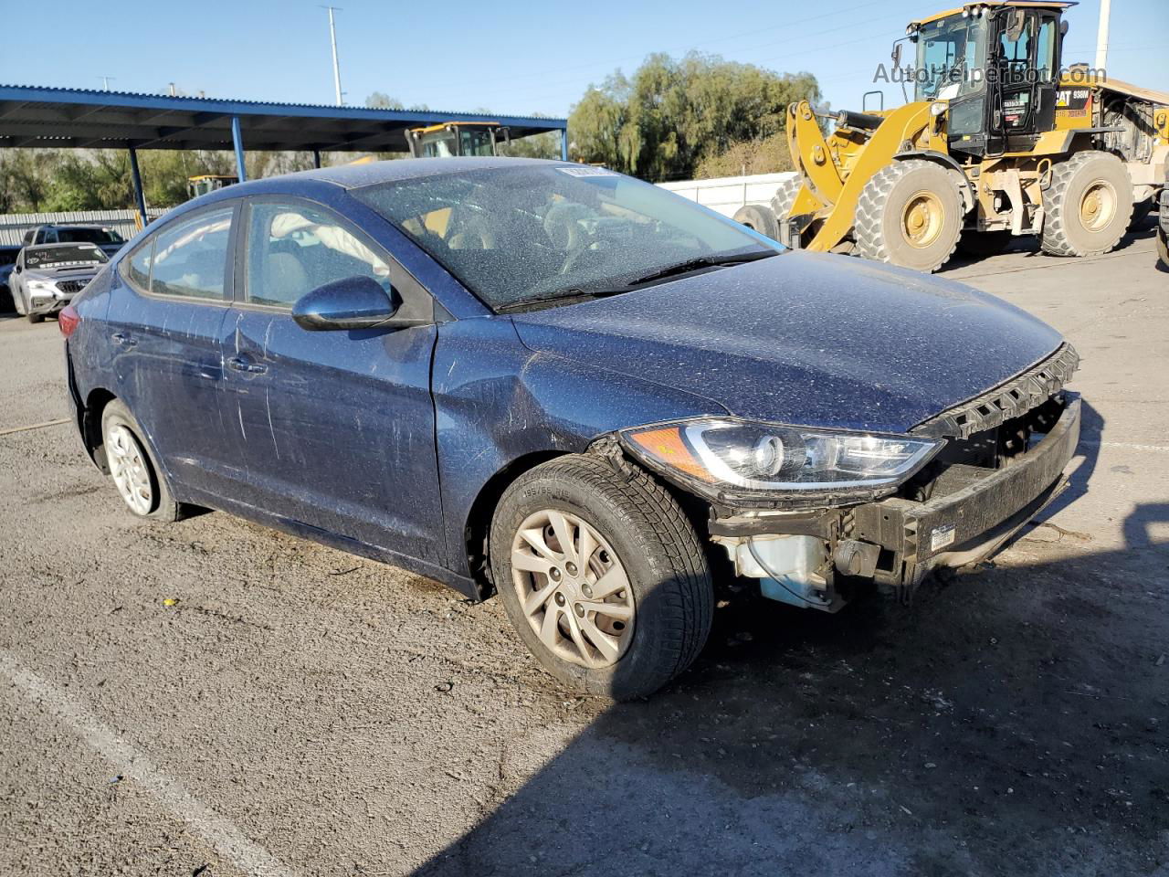 2017 Hyundai Elantra Se Синий vin: 5NPD74LF8HH146987