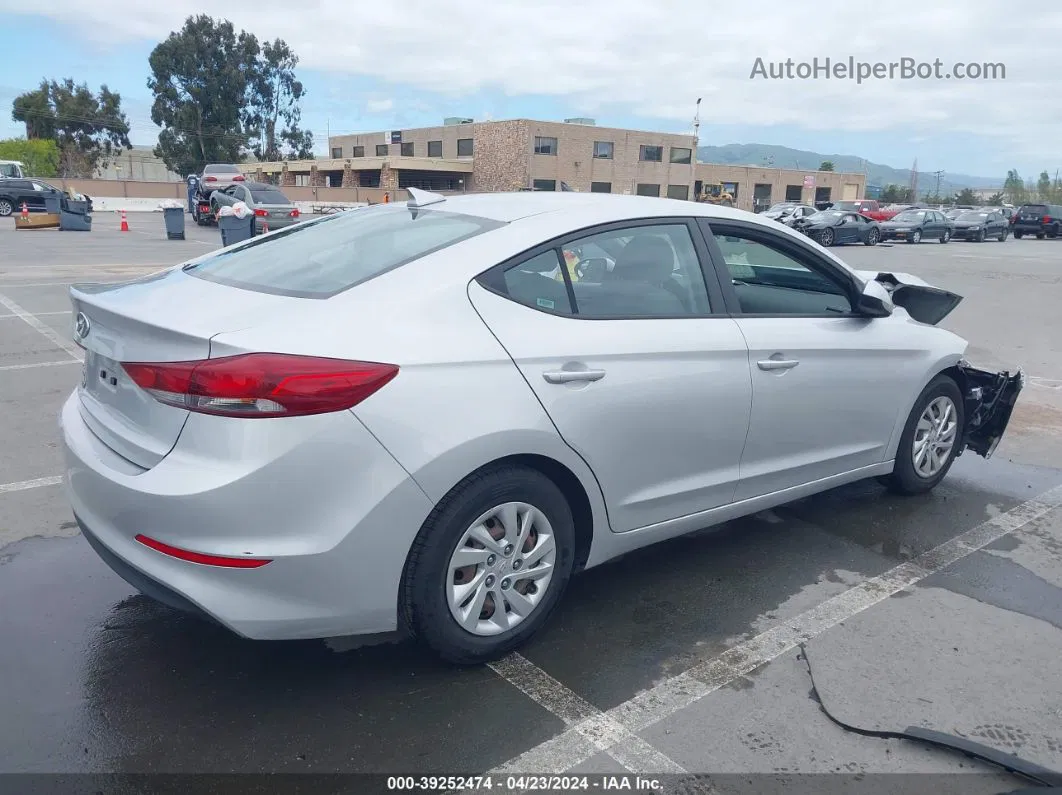 2017 Hyundai Elantra Se Silver vin: 5NPD74LF8HH164728