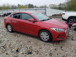 2017 Hyundai Elantra Se Red vin: 5NPD74LF8HH210512