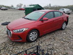 2017 Hyundai Elantra Se Red vin: 5NPD74LF8HH210512