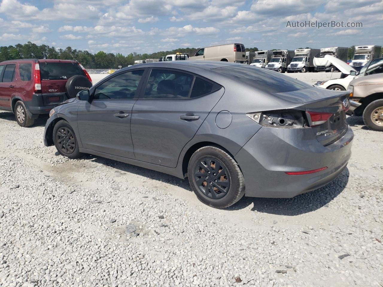 2018 Hyundai Elantra Se Gray vin: 5NPD74LF8JH272790