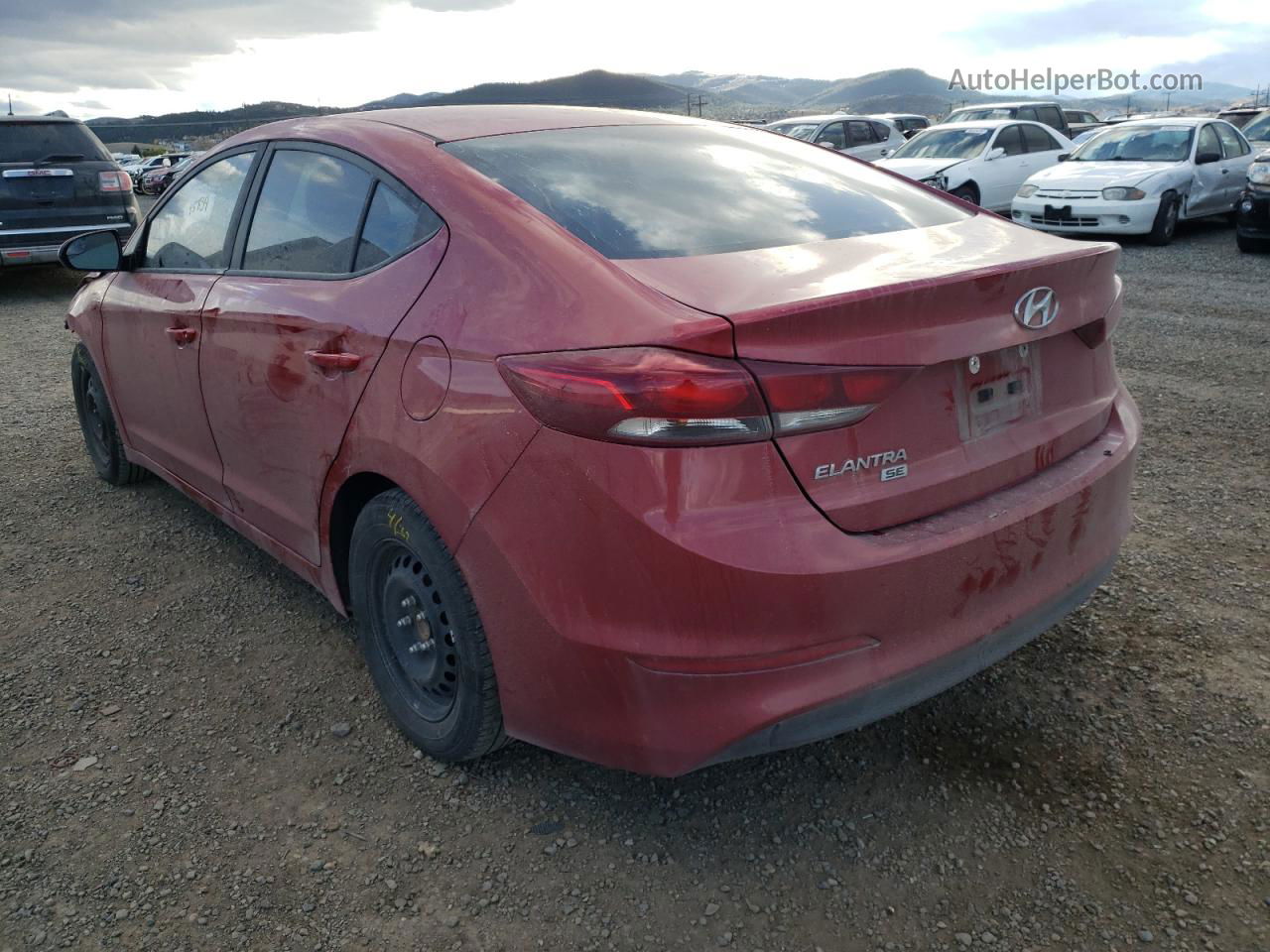 2018 Hyundai Elantra Se Maroon vin: 5NPD74LF8JH280971