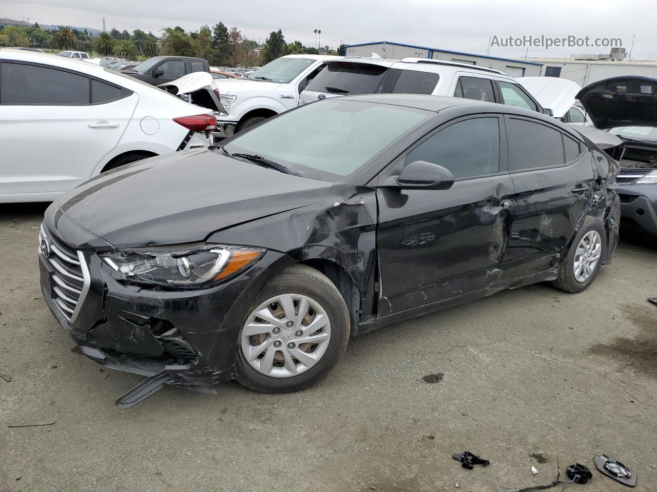 2018 Hyundai Elantra Se Black vin: 5NPD74LF8JH383307
