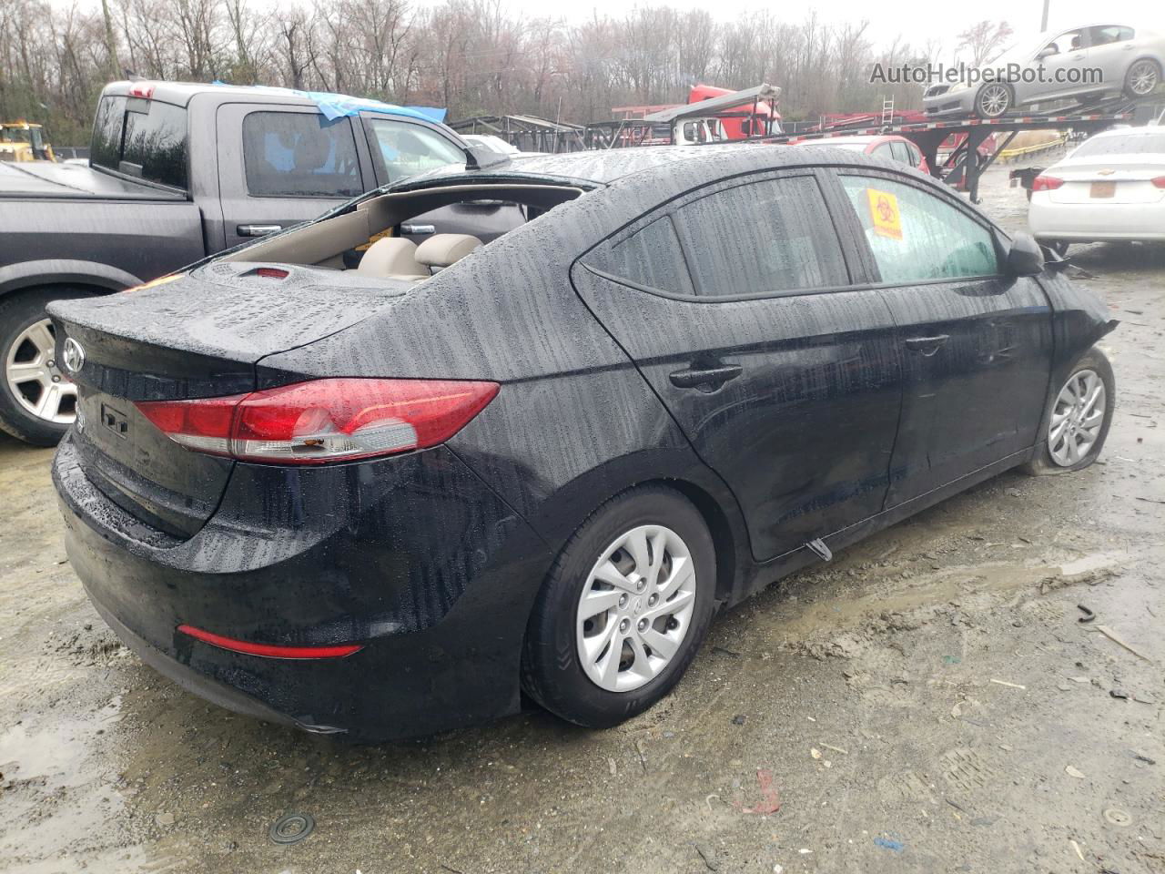 2018 Hyundai Elantra Se Black vin: 5NPD74LF8JH386448