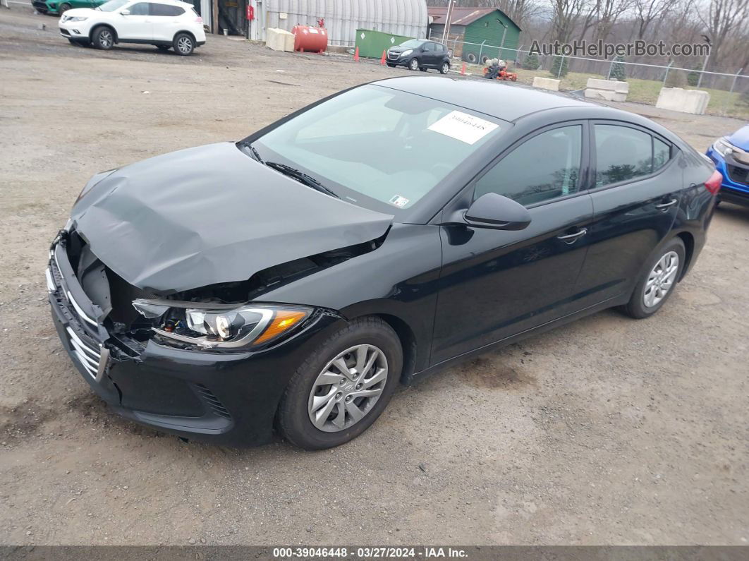 2018 Hyundai Elantra Se Black vin: 5NPD74LF8JH393321