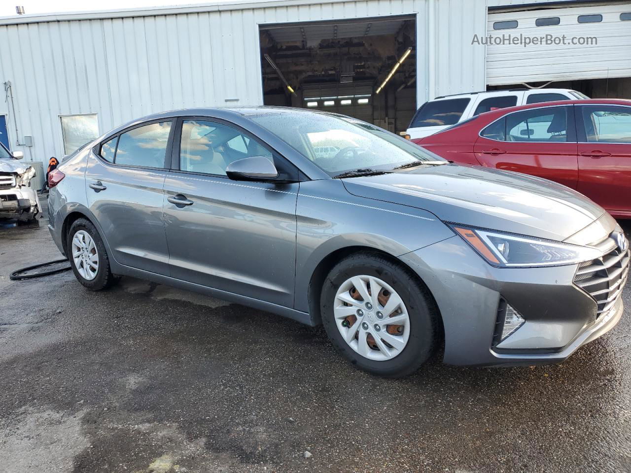 2019 Hyundai Elantra Se Gray vin: 5NPD74LF8KH450313