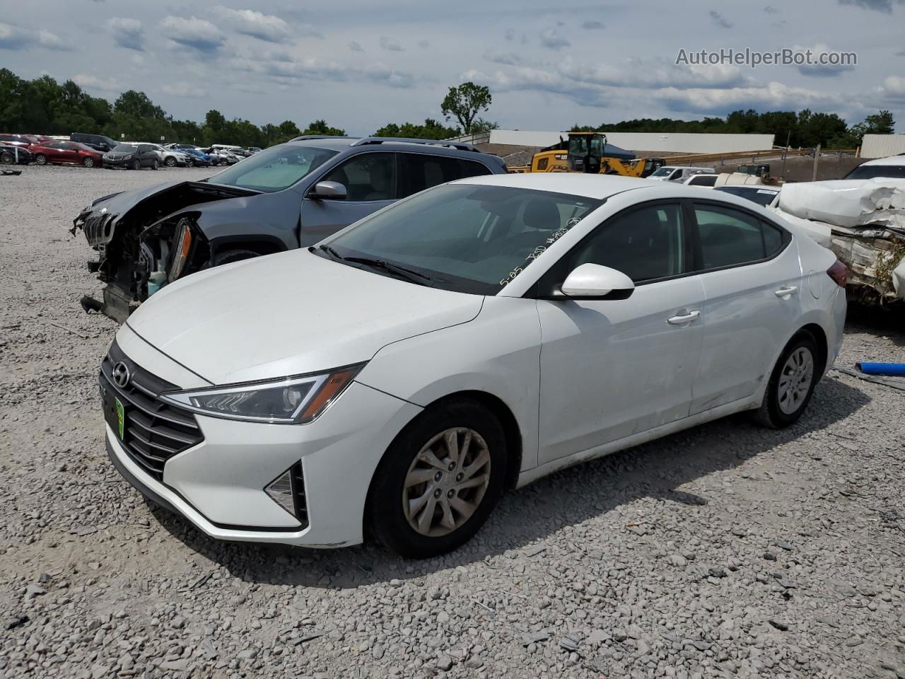 2019 Hyundai Elantra Se White vin: 5NPD74LF8KH462803