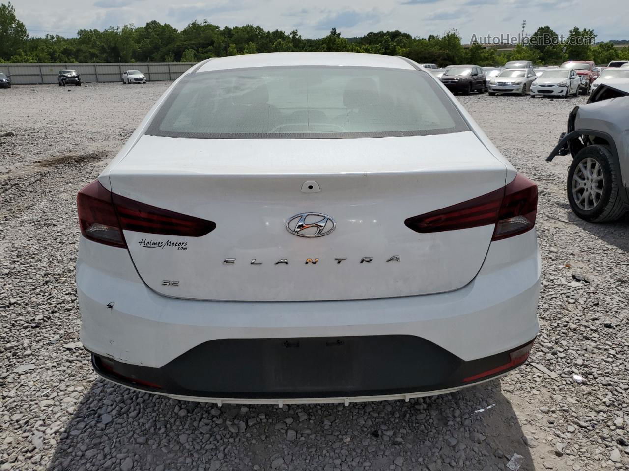 2019 Hyundai Elantra Se White vin: 5NPD74LF8KH462803