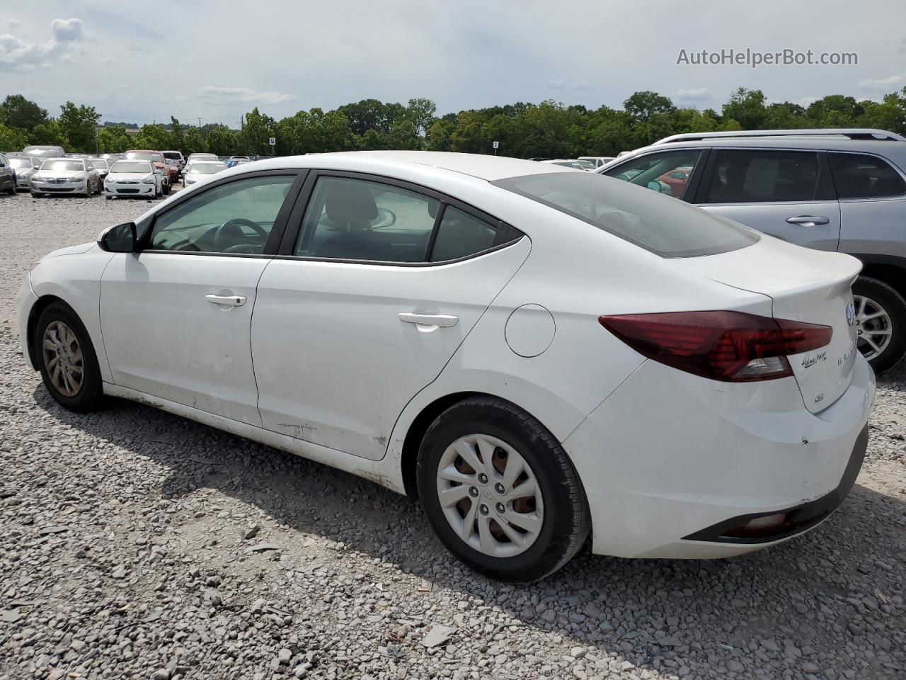 2019 Hyundai Elantra Se White vin: 5NPD74LF8KH462803