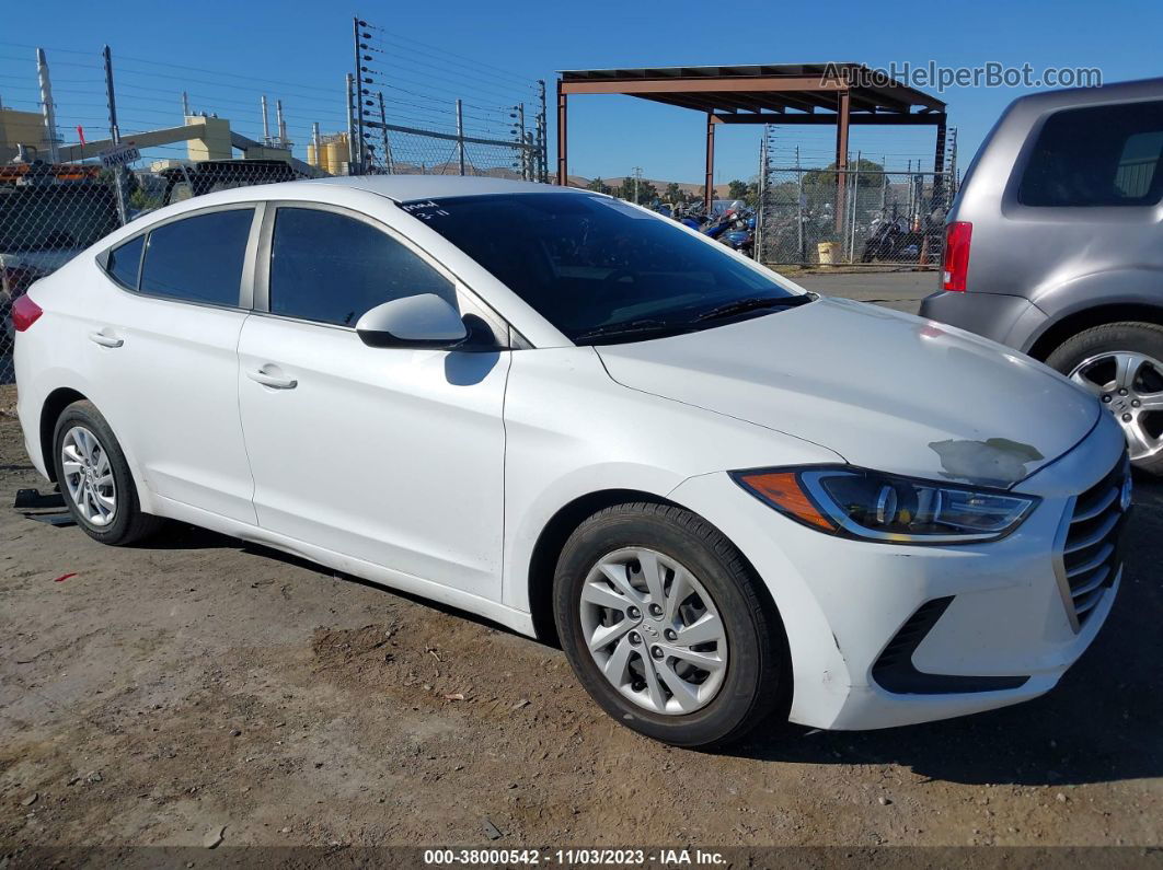 2017 Hyundai Elantra Se White vin: 5NPD74LF9HH070938