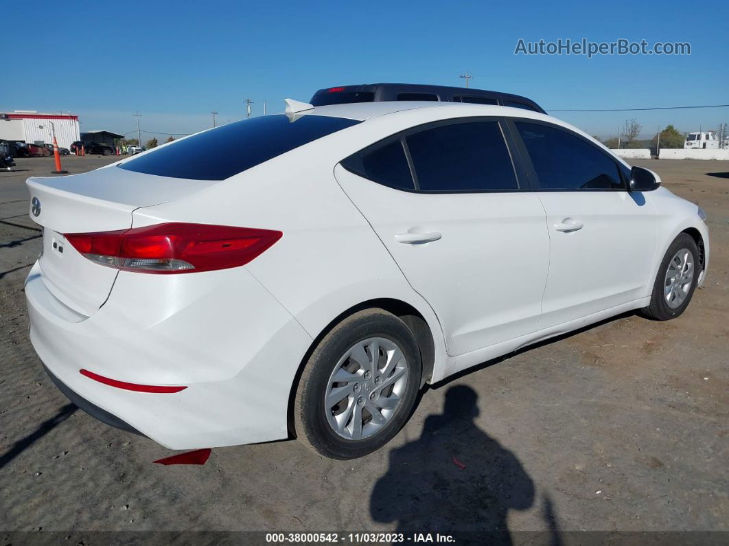 2017 Hyundai Elantra Se White vin: 5NPD74LF9HH070938