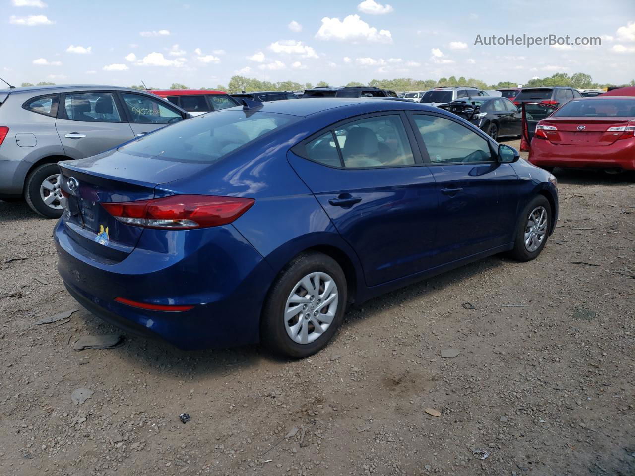 2017 Hyundai Elantra Se Синий vin: 5NPD74LF9HH078540