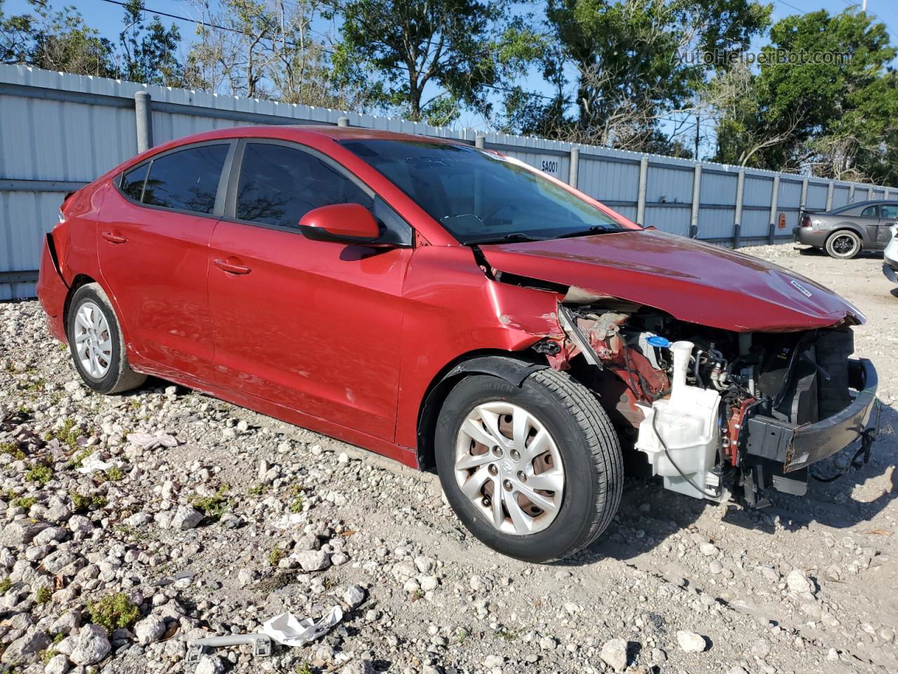 2017 Hyundai Elantra Se Red vin: 5NPD74LF9HH087660