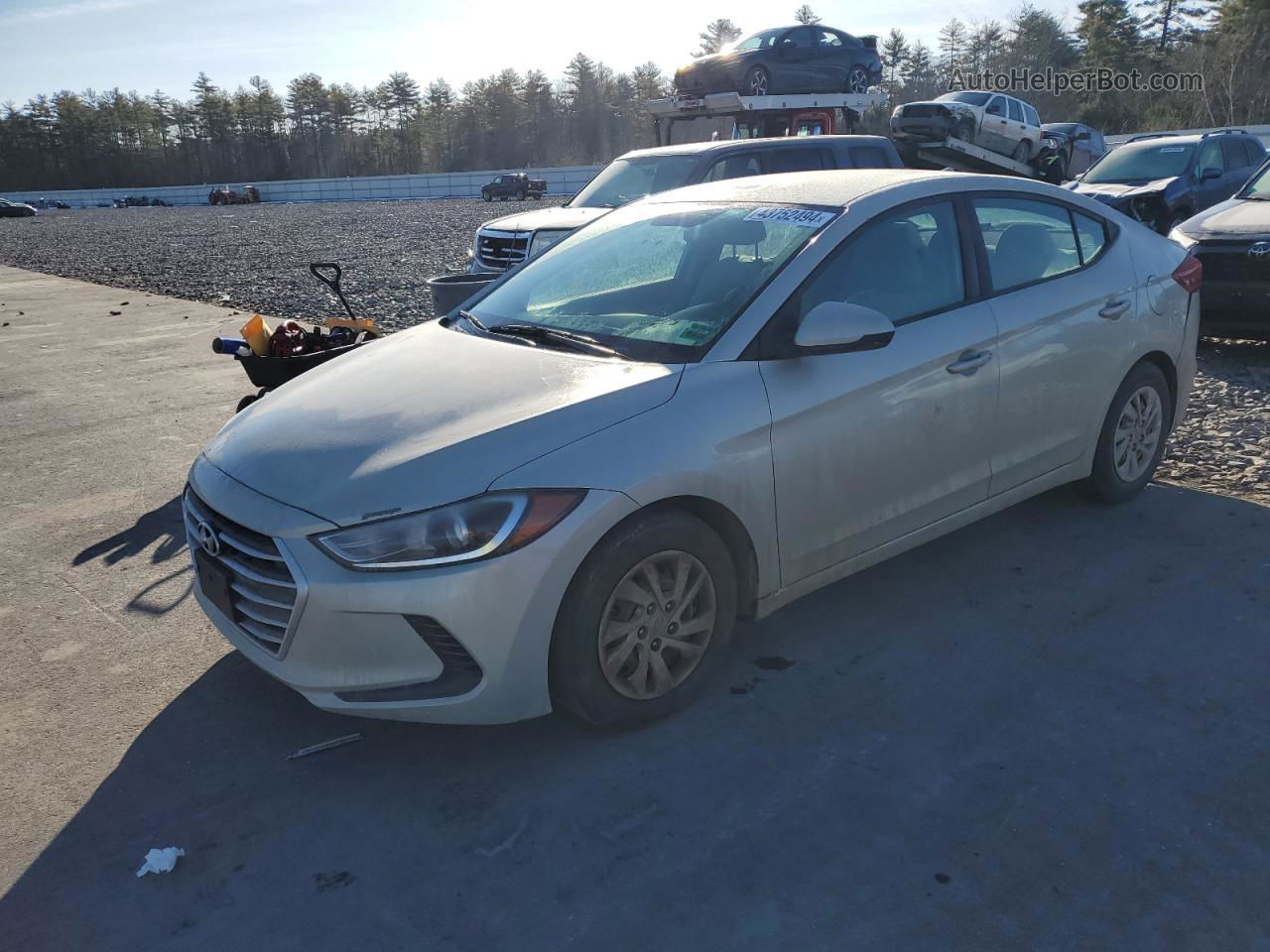 2017 Hyundai Elantra Se Silver vin: 5NPD74LF9HH111522