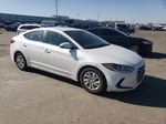 2017 Hyundai Elantra Se White vin: 5NPD74LF9HH134184