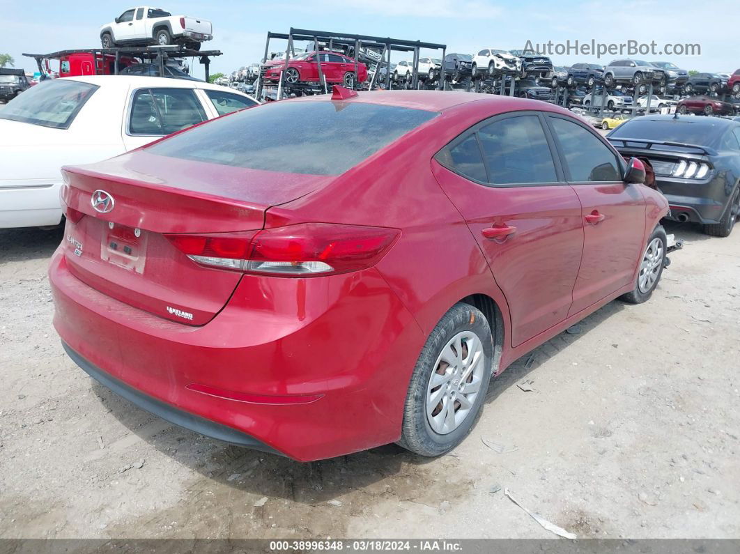 2017 Hyundai Elantra Se Red vin: 5NPD74LF9HH163703