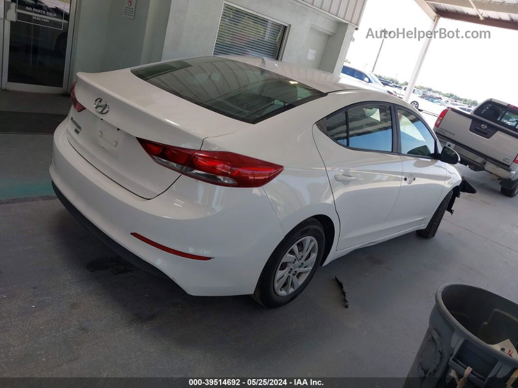 2017 Hyundai Elantra Se White vin: 5NPD74LF9HH188455