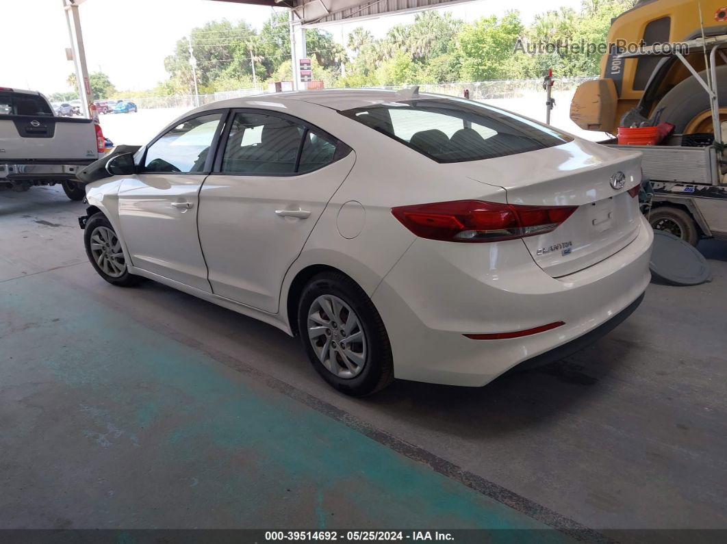 2017 Hyundai Elantra Se White vin: 5NPD74LF9HH188455