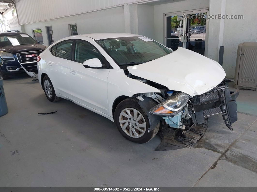 2017 Hyundai Elantra Se White vin: 5NPD74LF9HH188455