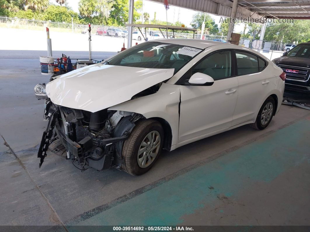 2017 Hyundai Elantra Se White vin: 5NPD74LF9HH188455