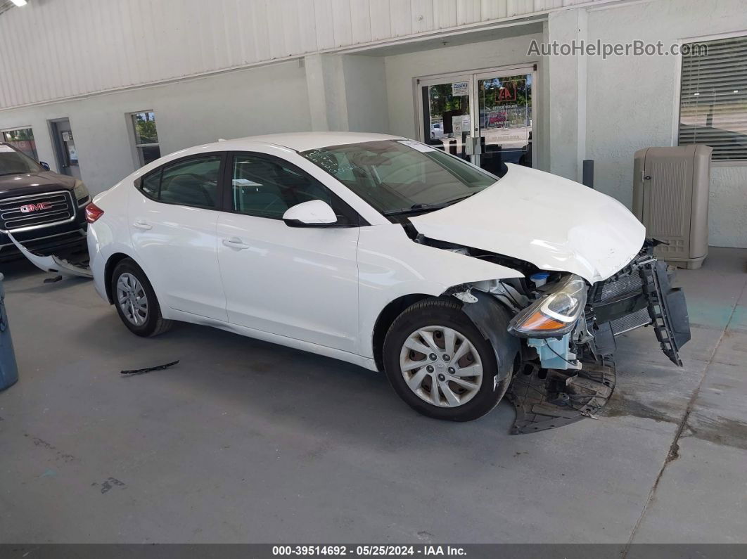 2017 Hyundai Elantra Se White vin: 5NPD74LF9HH188455