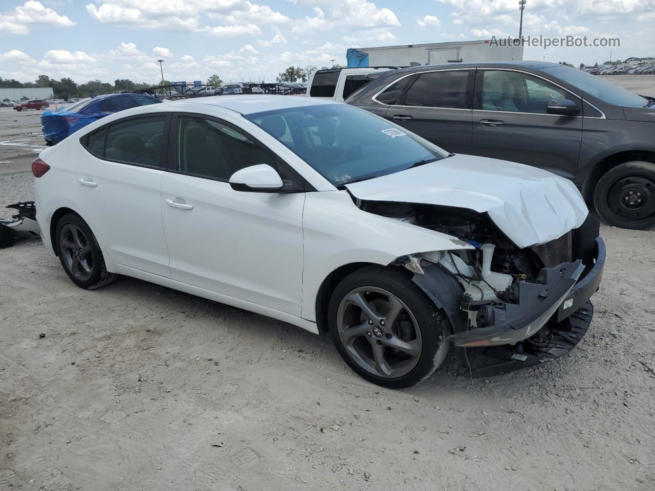 2017 Hyundai Elantra Se White vin: 5NPD74LF9HH205867